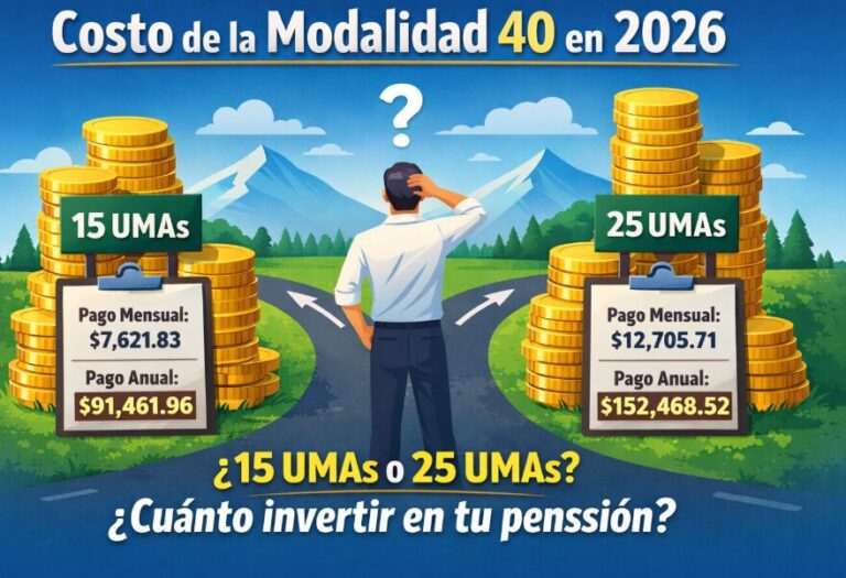 Costo de la Modalidad 40 en 2026: ¿Cuánto invertir un año?