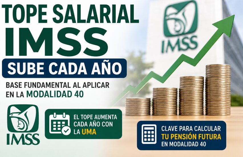 Tope salarial del IMSS: base clave que sube cada año y su impacto en la Modalidad 40
