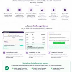 Sistema Análisis De Pensión Premium Ley 73 Calculadora, Reportes y Recursos Exclusivos