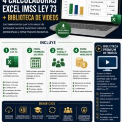 Paquete Premium | 4 Calculadoras Excel IMSS Ley 73 + Biblioteca PDF Mas Videos