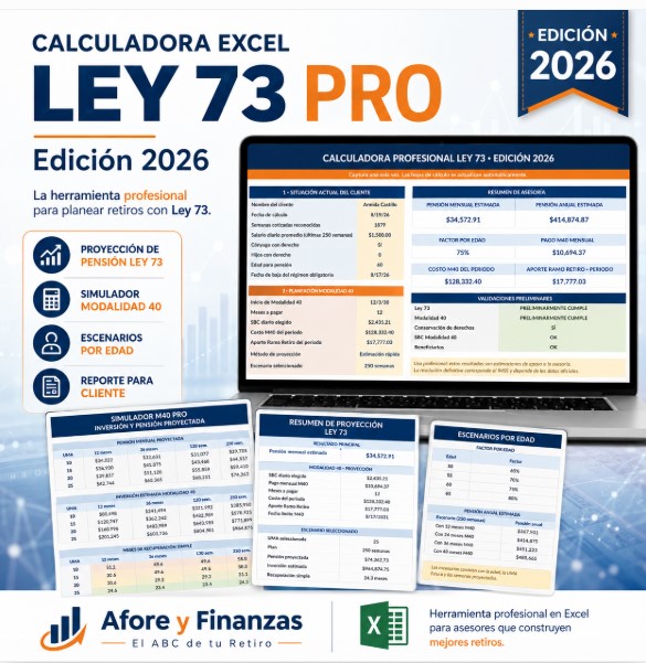 Calculadora Excel Ley 73 PRO Edición 2026