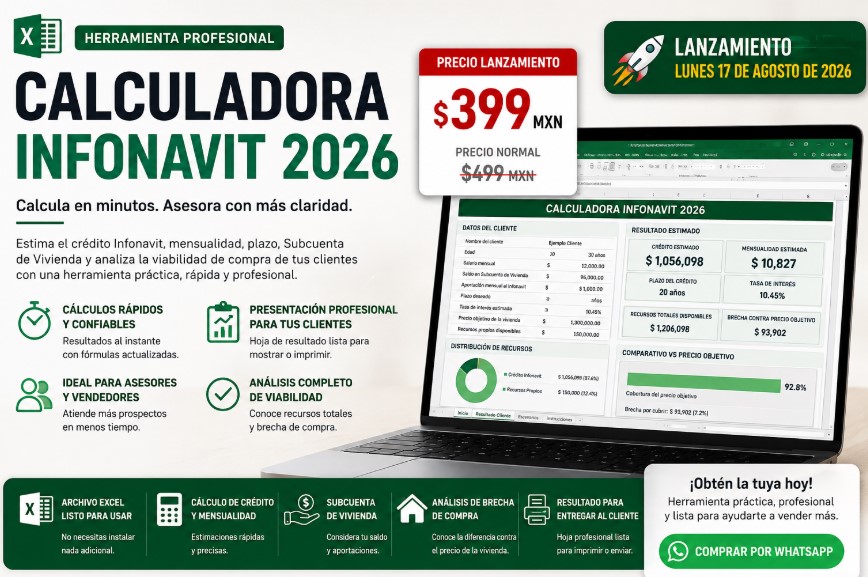Calculadora Infonavit 2026 En Excel