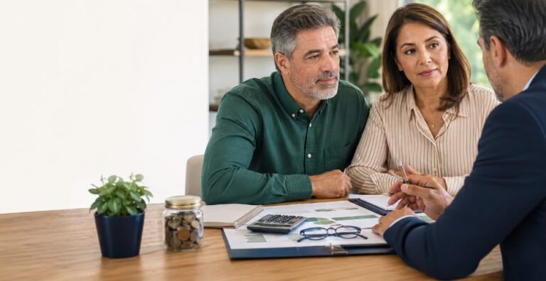 Pareja revisando una estrategia personalizada para su pensión IMSS