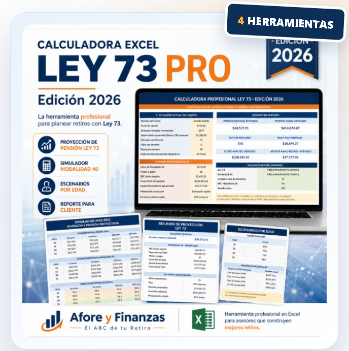 Super Paquete Calculadoras Excel Ley 73 PRO · Edición 2026