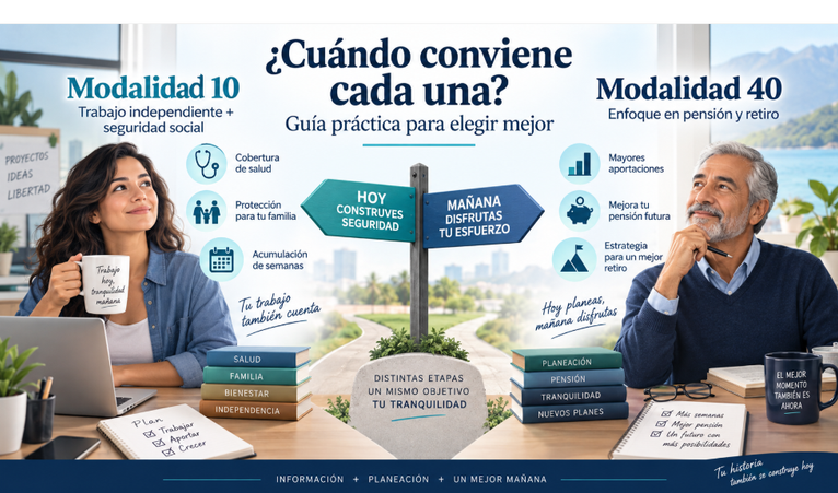 ¿Cuándo conviene la Modalidad 10 y cuándo la Modalidad 40 del IMSS?