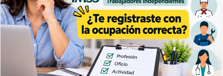 MODALIDAD 10 IMSS ¿Te registraste con la ocupación correcta? Trabajadores independientes